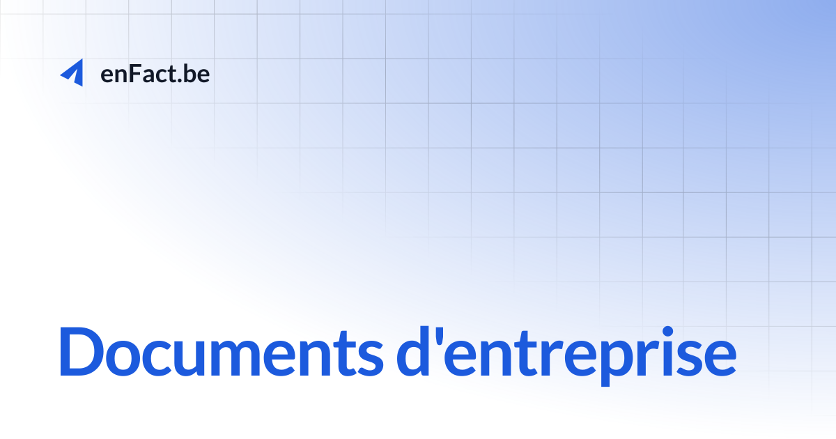 Documents d'entreprise | enFact.be